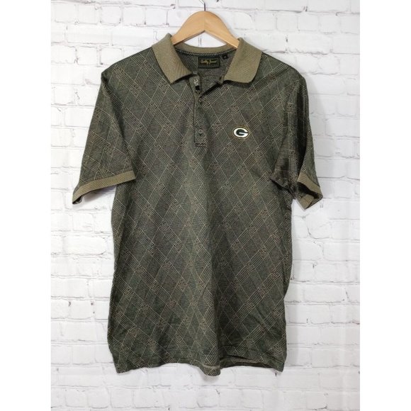 Bobby Jones Collection Green Bay Packers Patch Golf Polo Shirt Men's Size Medium - Picture 1 of 6